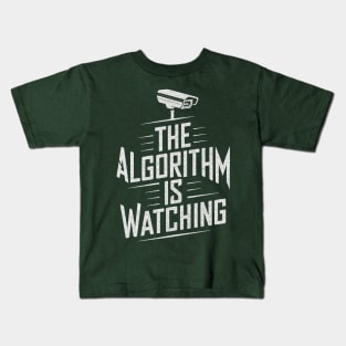 The Algorithm is Watching - Dystopian Future Kids T-Shirt